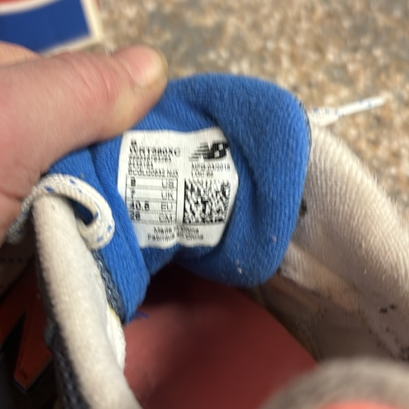 New Balance Classics Traditionnels Grey & Orange Sneakers - Picture 6 of 8